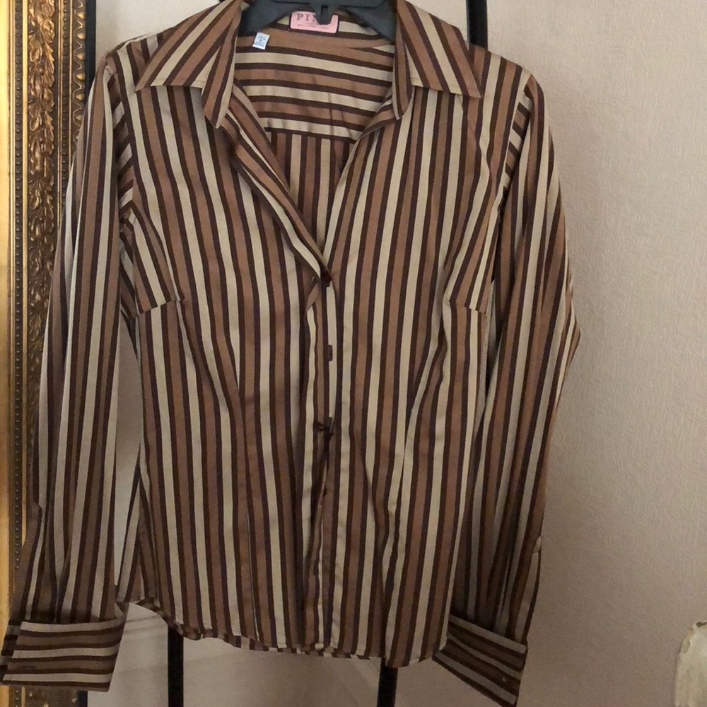 NWT THOMAS PINK STRIPE SHIRT